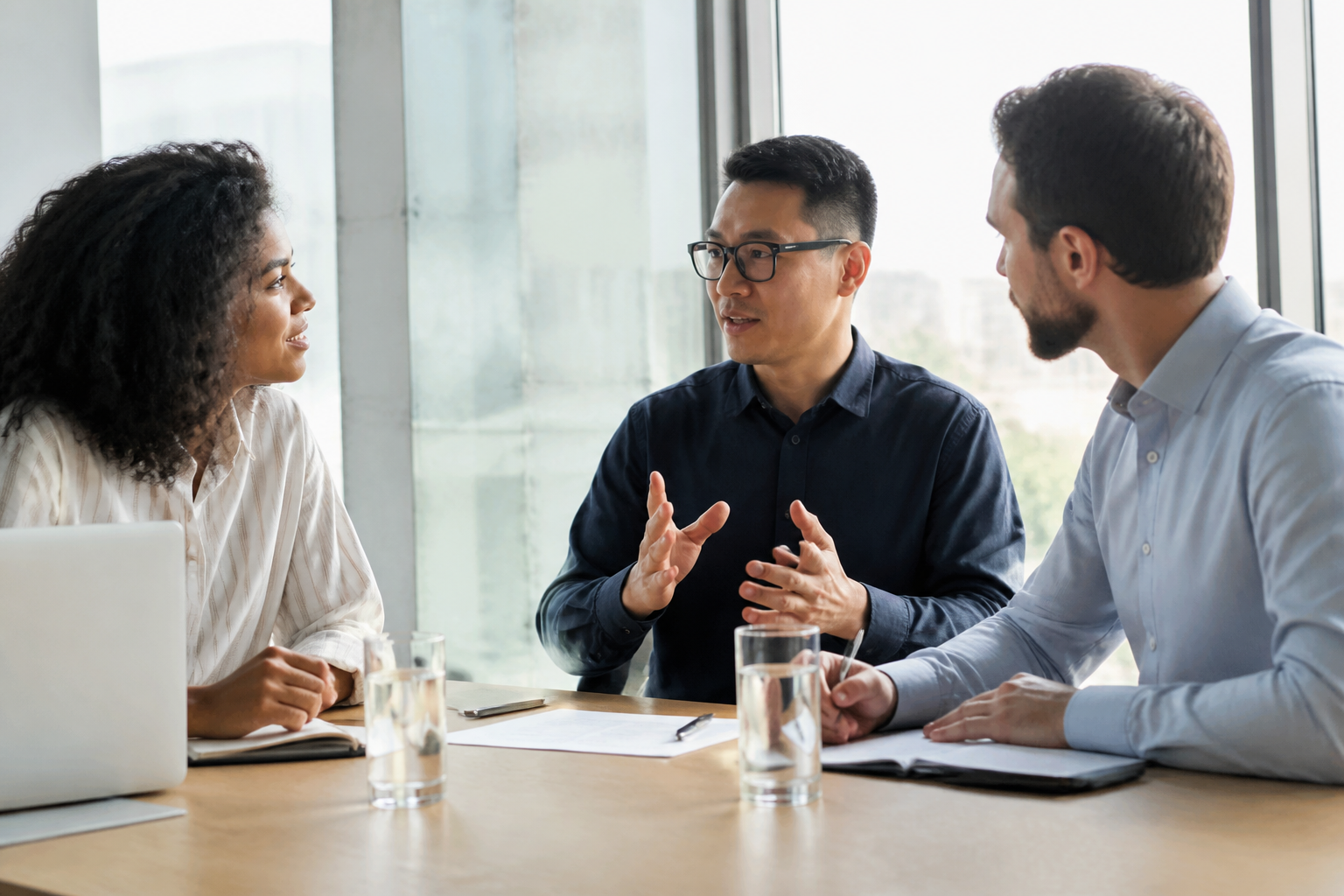 Attorneys in a client meeting